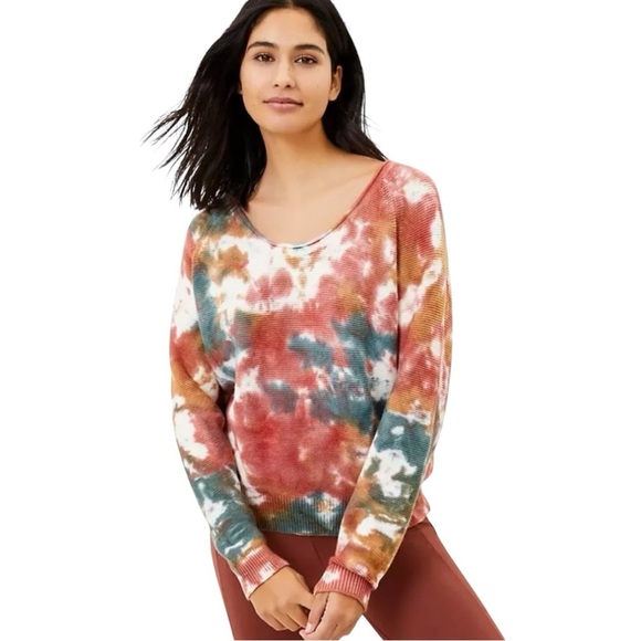 Lou & Grey Woman’s Knit Scoop Neck Sweater Tie Dye Purled Size‎ S - Picture 1 of 4